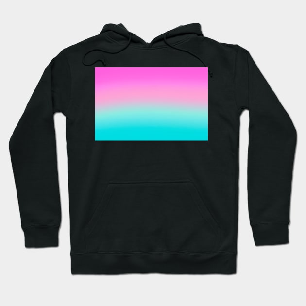 Back to School Teal and Fuchsia Horizontal Gradient Pattern Hoodie by JuneNostalgia